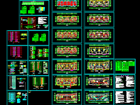  高层商住楼电气cad施工图 