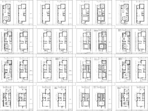  双屏别墅平面施工图 