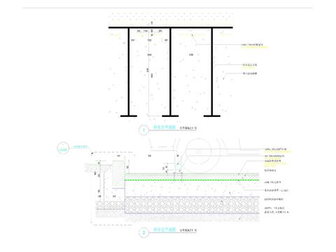  标准停车位详图cad大样图 