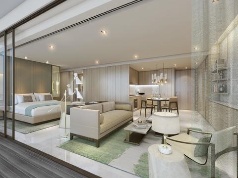  現(xiàn)代兩居室公寓樣板間cad施工圖 