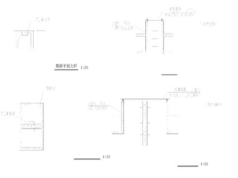  爬梯节点cad施工图 