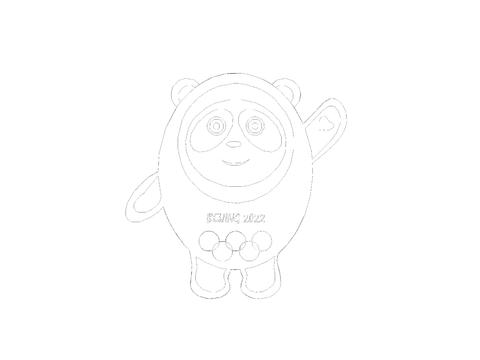  冬奥吉祥物冰墩墩CAD 