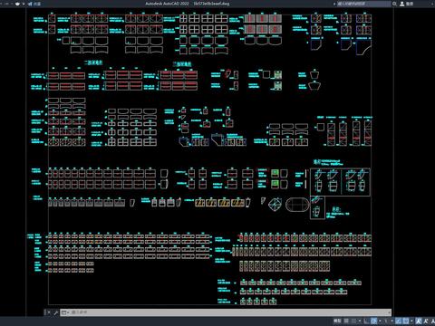  CAD橱柜特殊柜门cad图库 