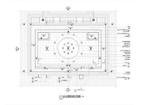  现代中心水景CAD详图 