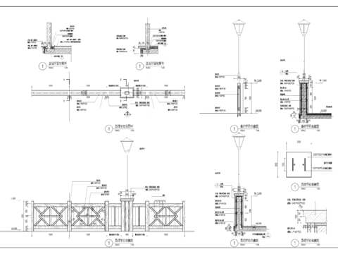 驳岸护栏cad详图 