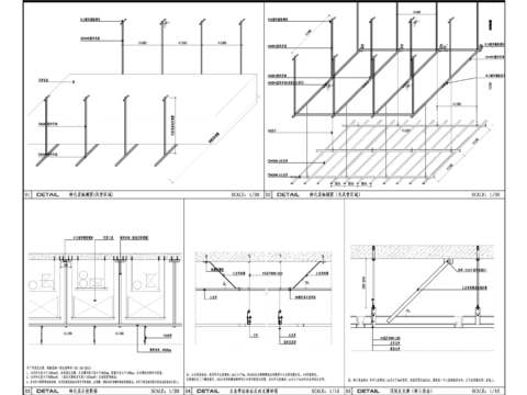  顶面转换层及反支撑节点CAD施工图 