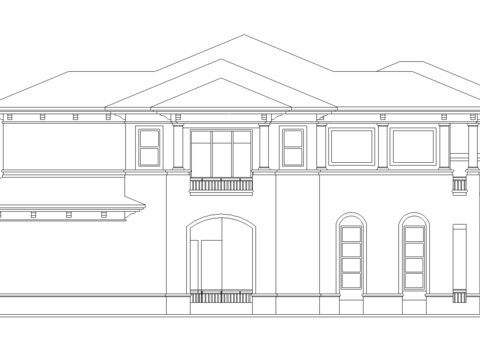  农村山区别墅施工图 