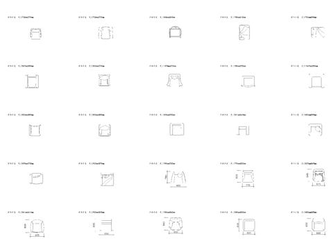  CAD沙发 单体一座沙发平面cad图库 