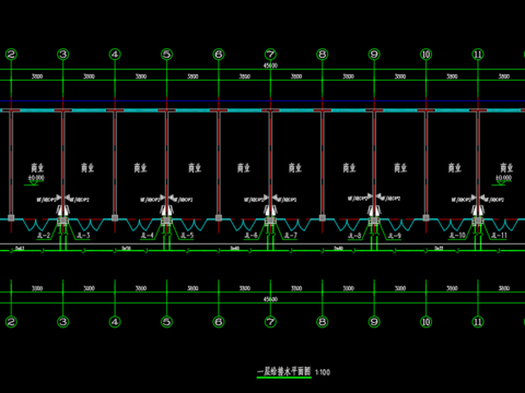  沿街商业给排水CAD施工图 