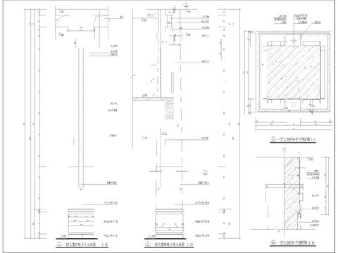  大堂装饰柱 包柱施工详图 剖面节点cad大样图 