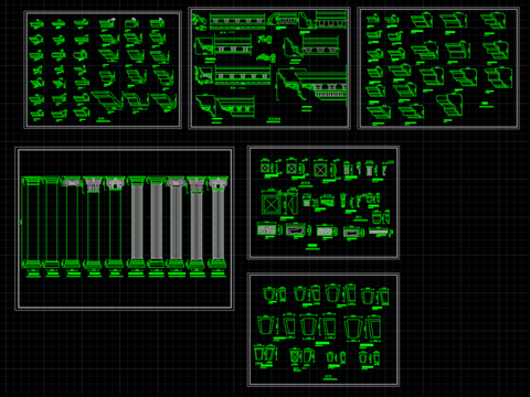  欧式构件CAD图库 