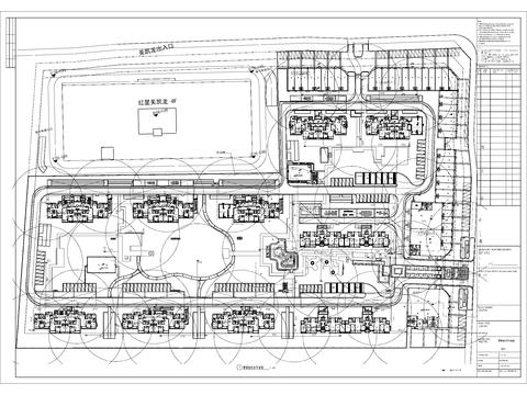  景观给排水cad平面图 