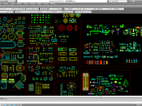  综合立面装修CAD图库 