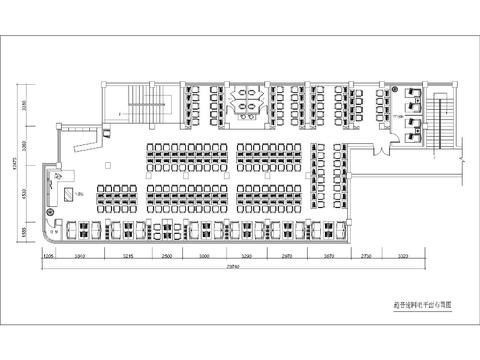  现代网吧室内cad平面图 