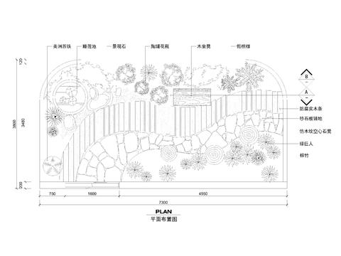  园林景观cad平面图 