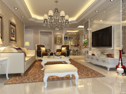  龙湫湾简欧客餐厅CAD施工图 