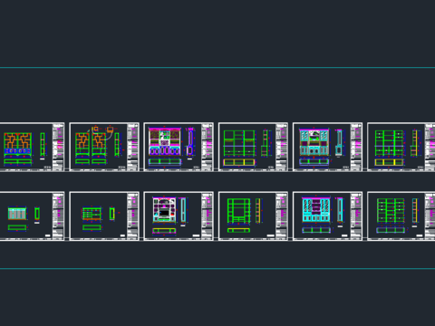  衣柜酒柜电视柜cad图纸 
