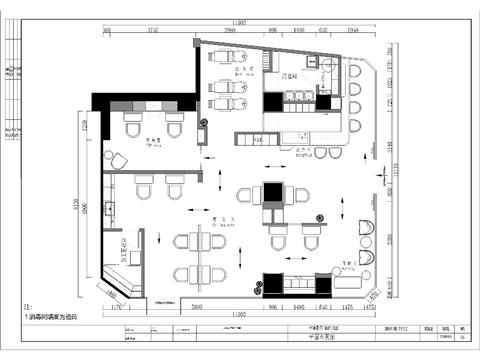  美發(fā)店CAD施工圖 