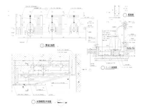  水景雕塑 水景cad大样图 