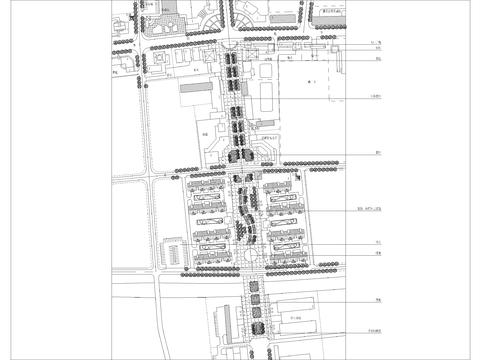  步行街CAD施工圖 