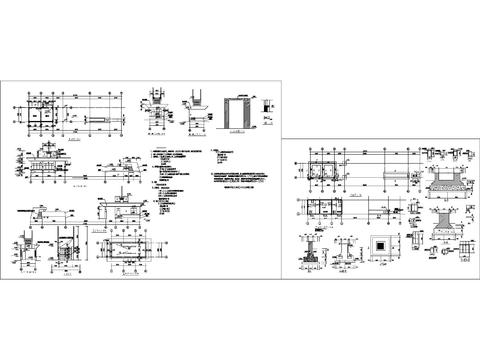  磚混結(jié)構(gòu)小門(mén)衛(wèi)建筑CAD施工圖 