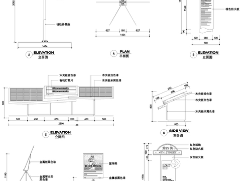  商场导视牌大样图 