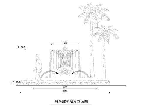  喷泉cad大样详图 