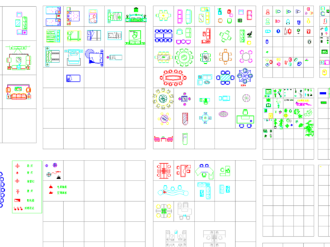  室内图块cad图库 