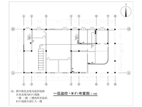  监控 WiFi线路图 