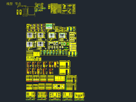  标准护墙板剖面CAD节点 