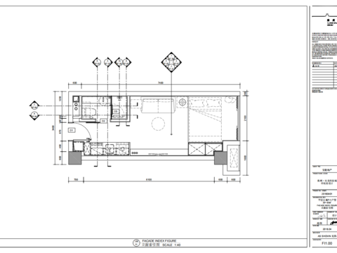  现代平层公寓cad施工图 