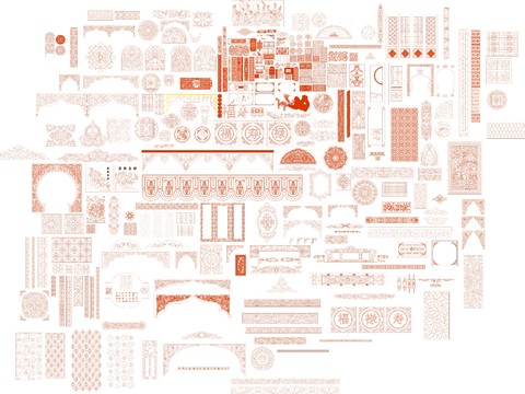  中式雕花CAD图库 