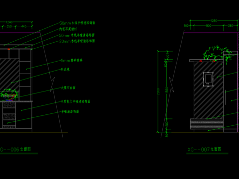 玄关衣帽柜cad图库 