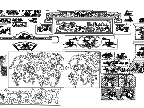  中式雕花CAD图库 
