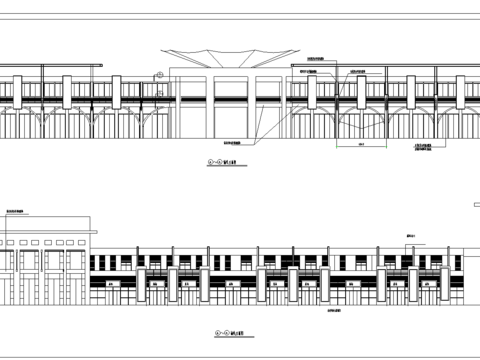  某步行街建筑CAD施工圖 