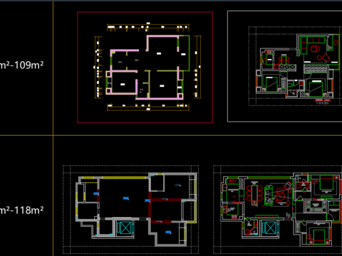  500套户型优化CAD图库 