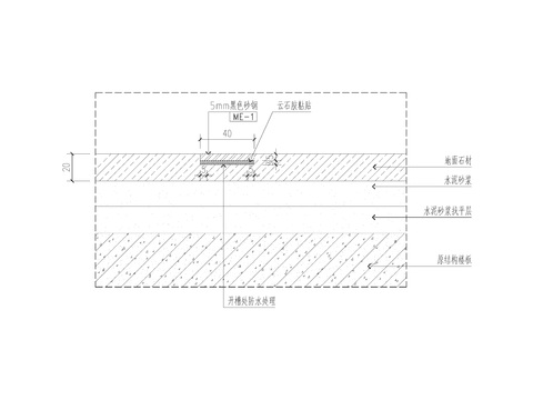  地成砂钢条剖面节点大样图 