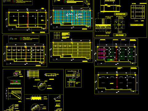  钢架阁楼层CAD施工图 