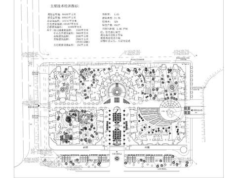  小區(qū)規(guī)劃CAD施工圖 