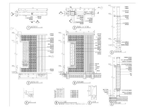  特色格栅 节点大样图 