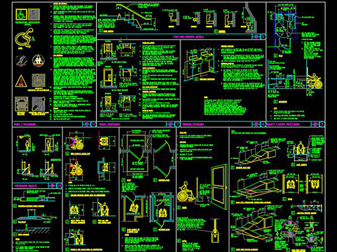  残疾人专用坡道节点大样 