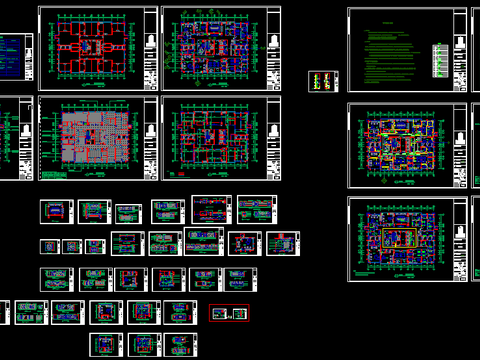  办公楼装饰装修水电CAD施工图 