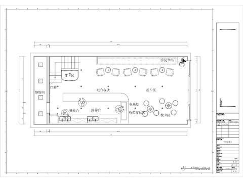  奶茶店CAD施工圖 