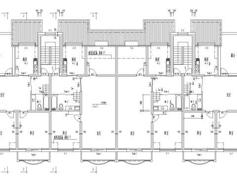  小区平层cad平面布置图 