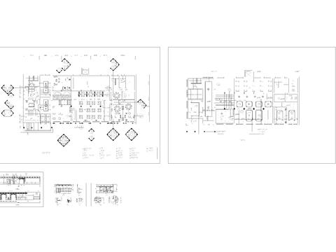  中式餐厅室内设计施工图CAD 