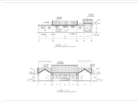  22.四合院建筑設(shè)計CAD施工圖 