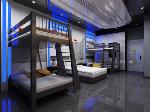  电竞酒店CAD施工图 