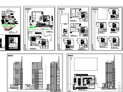  高層高層綜合樓建筑CAD施工圖 