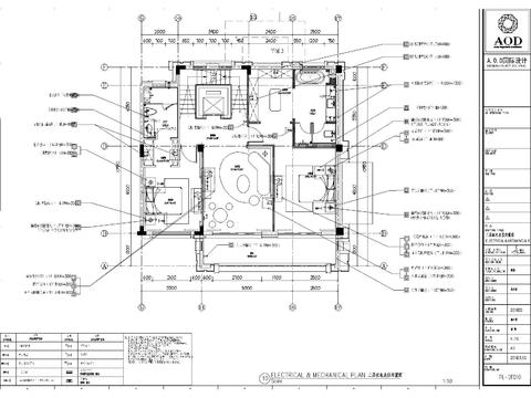  南昌500㎡三居室别墅施工图_附效果图CAD图纸 