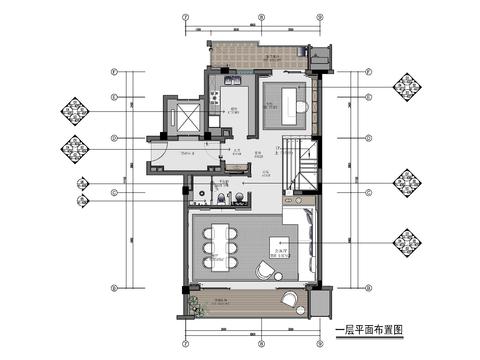  三層別墅室內(nèi) 家裝 豪宅 私宅 樣板房 洋房cad施工圖 
